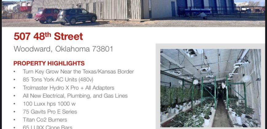 TURNKEY Exotic Cannabis Cultivation 125 lights + Space for 700 Lights